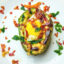 Avocado egg bake