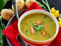 Green lentil soup