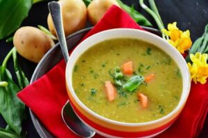 Green lentil soup